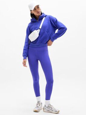 New Athleta XL Easy Fleece 1/2 Zip Hoodie Borealis Purple X-Large Regular